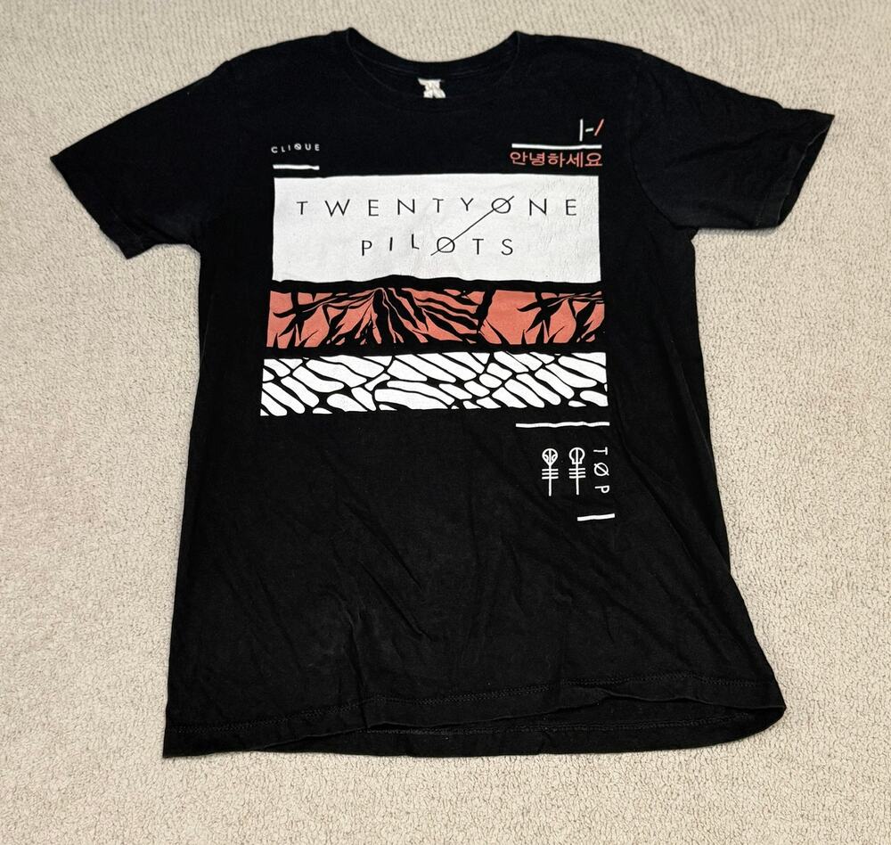 Twenty One Pilots Clique Black Graphic Band Tee Medium